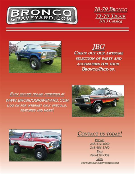 bronco graveyard|lmc bronco catalog.